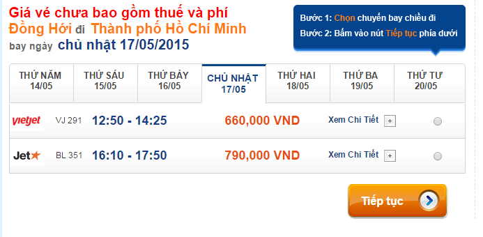Vé máy bay Đồng Hới Phú Quốc
