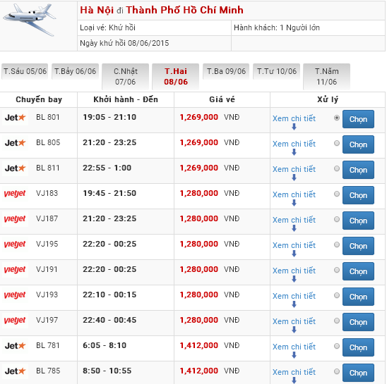 vé máy bay Sài Gòn Hà Nội