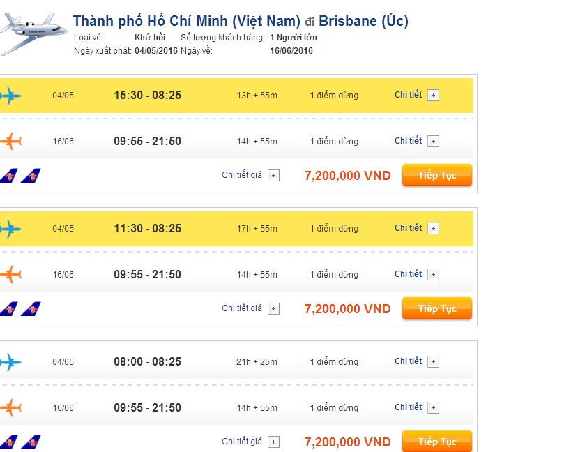 ve may bay sai gon di brisbane