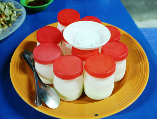 Sữa chua muối và mít lạnh Sữa chua muối và mít lạnh