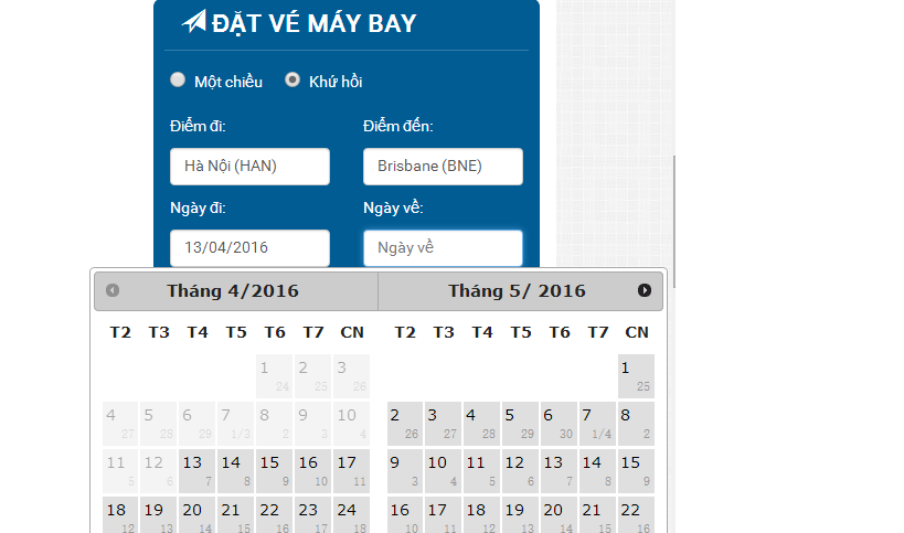 ve may bay ha noi di brisbane