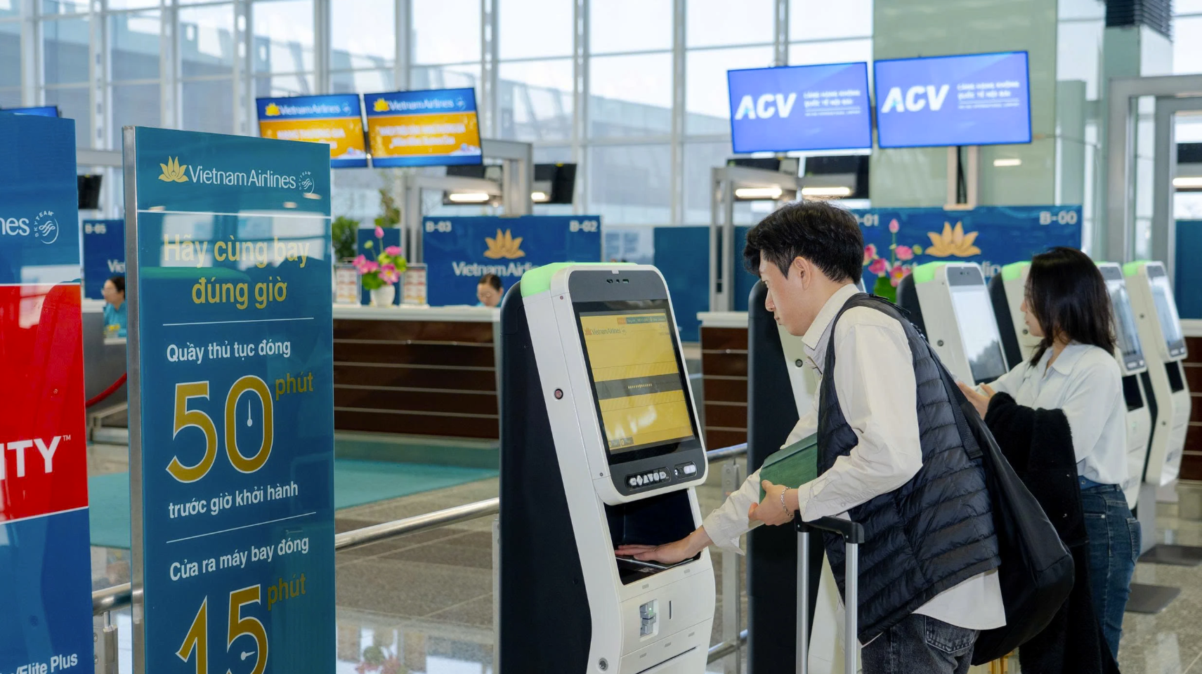 Kiosk check-in tự động