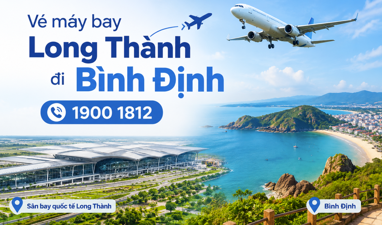 Vé máy bay Long Thành đi Bình Định giá rẻ