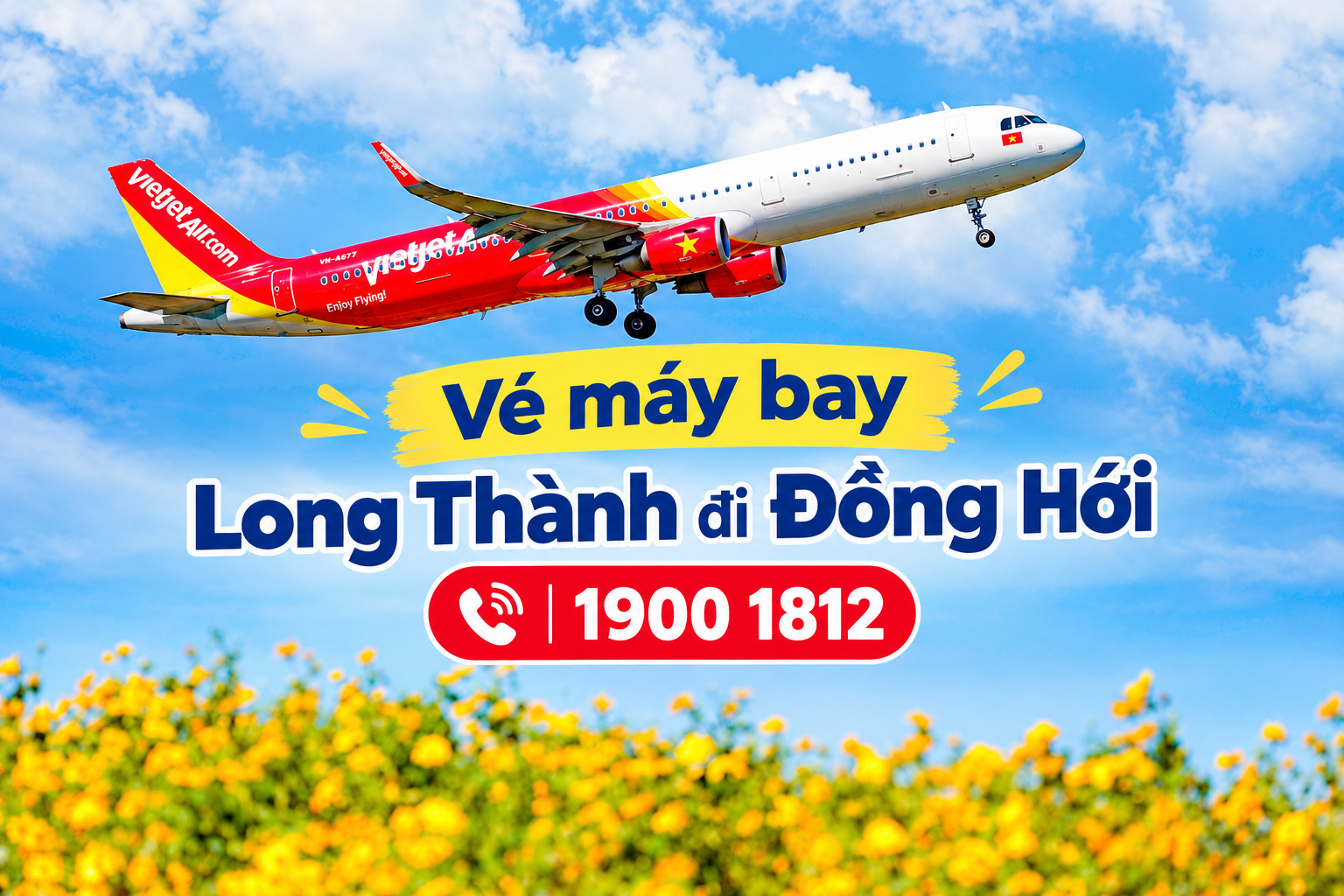 Vé máy bay Long Thành đi Đồng Hới