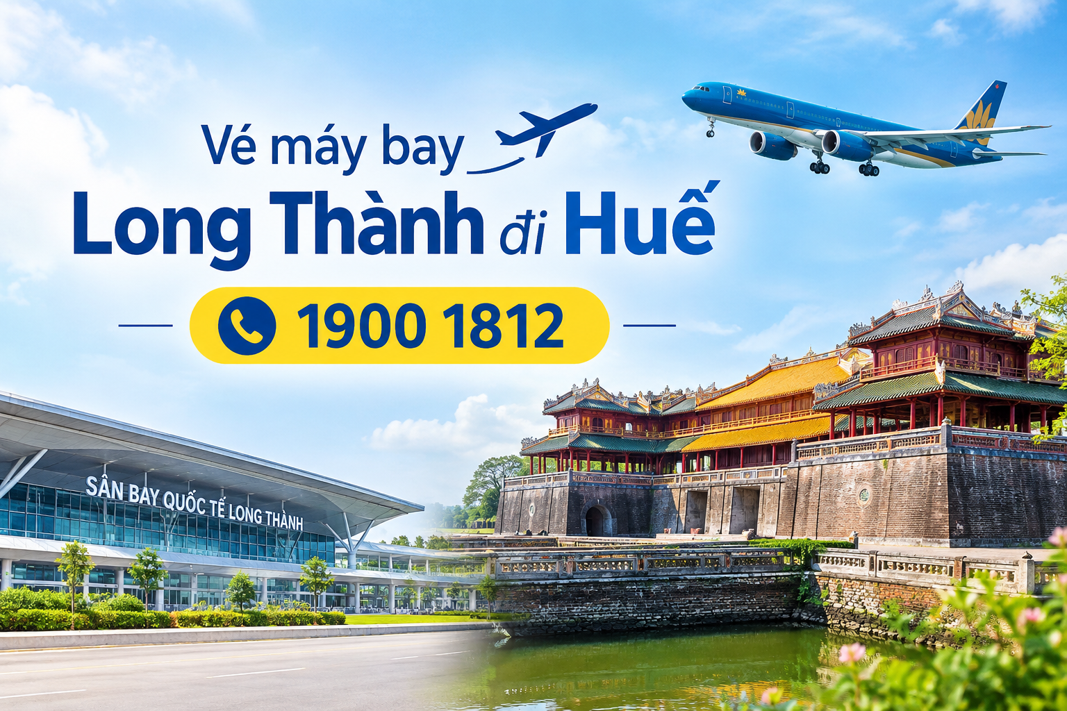 Vé máy bay Long Thành đi Huế